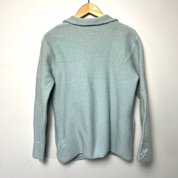 Women’s Cabela's Wool Cardigan sz M/L Pockets Feminine Retro Cozy Warm Green - Picture 3 of 8